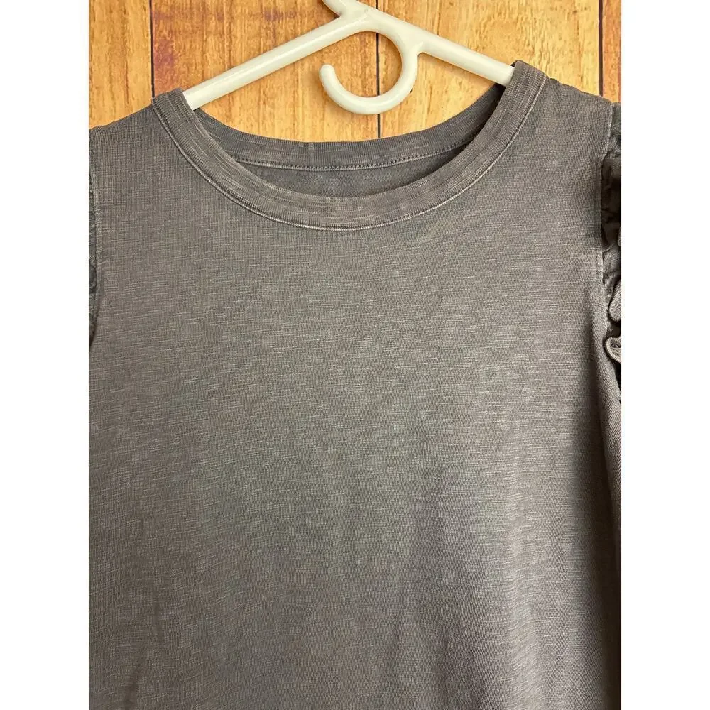 Universal Thread Ruffle Sleeve Tshirt Dress Mineral Wash Gray Women's Size XS - Picture 3 of 6